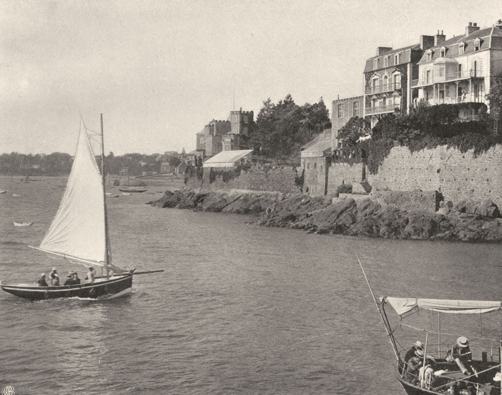 ILLE-ET-VILAINE. Dinard. Près de l'embarcadère 1902 old antique print picture